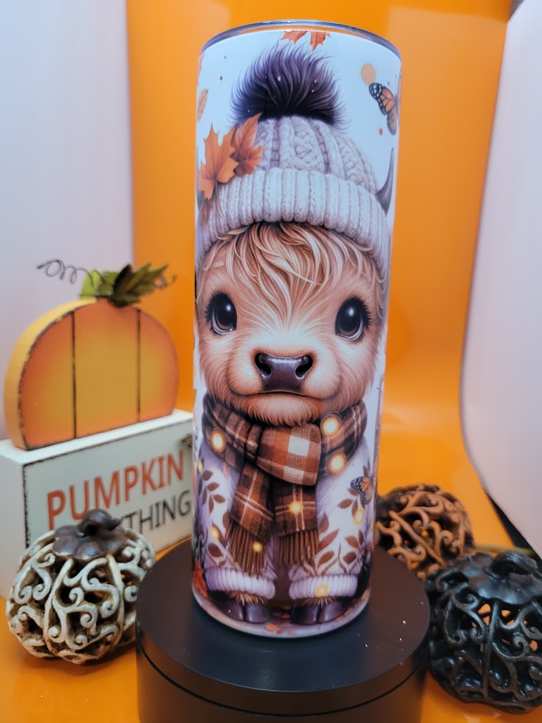 Fall baby cow tumbler-20oz