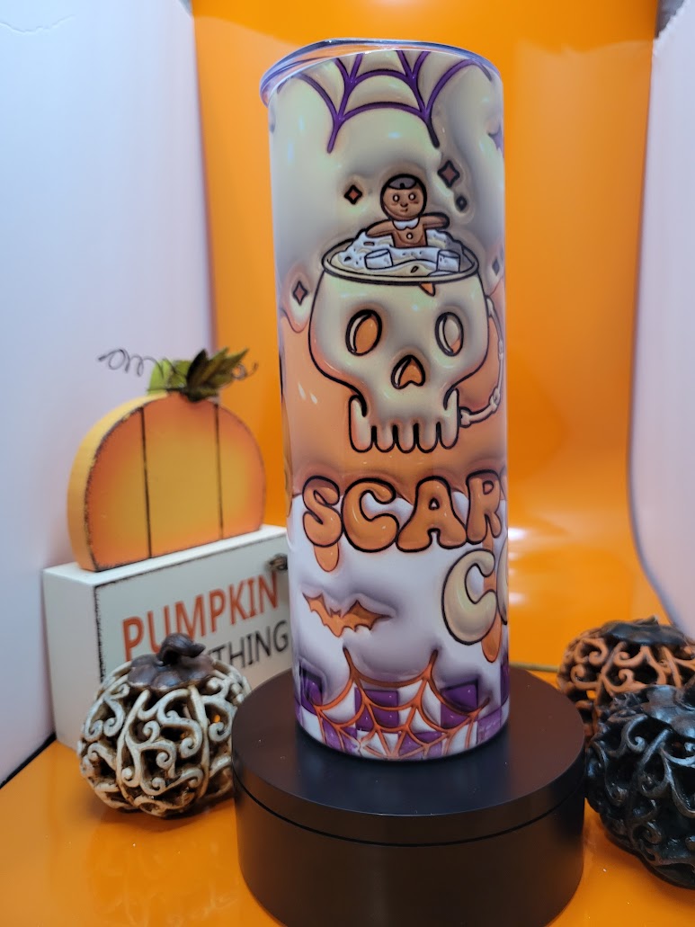 Scary till i get coffee theme tumbler-20oz