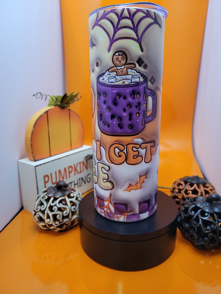 Scary till i get coffee theme tumbler-20oz