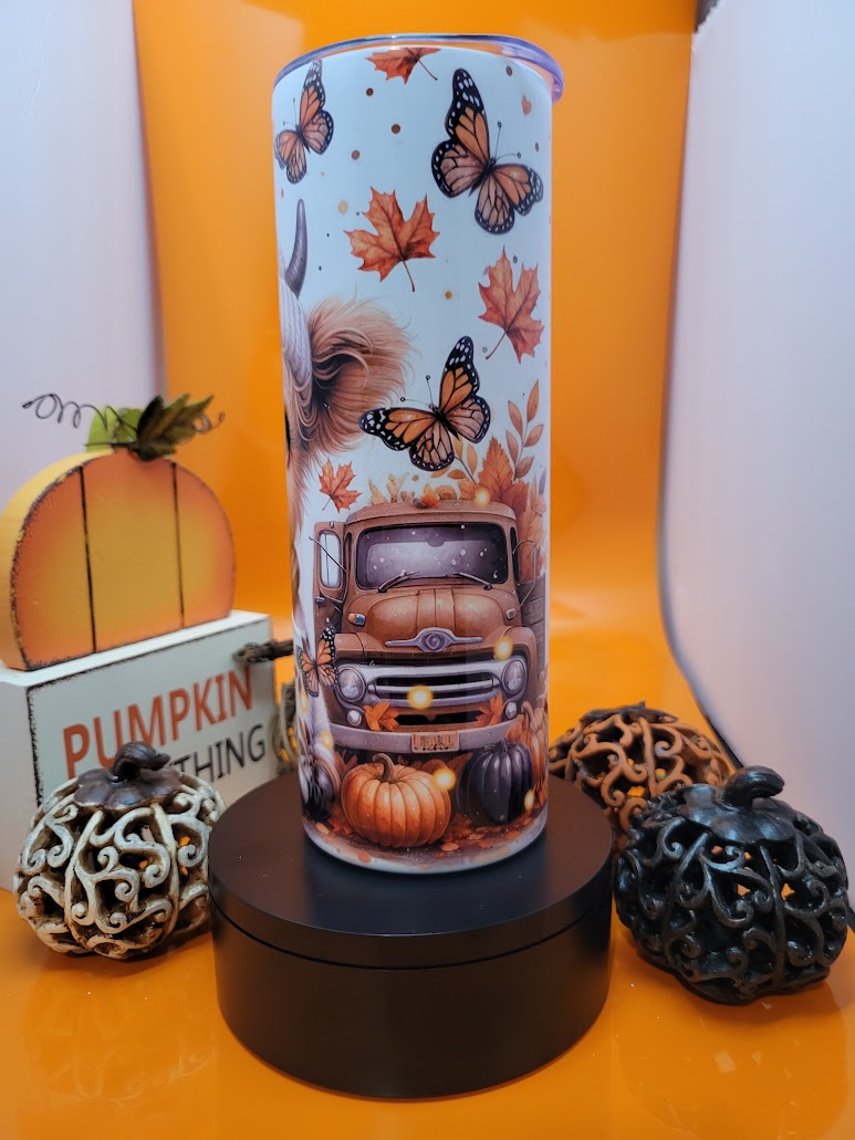 Fall baby cow tumbler-20oz