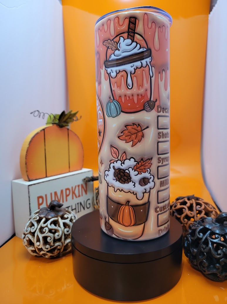 20oz Pumpkin spice coffee style tumbler