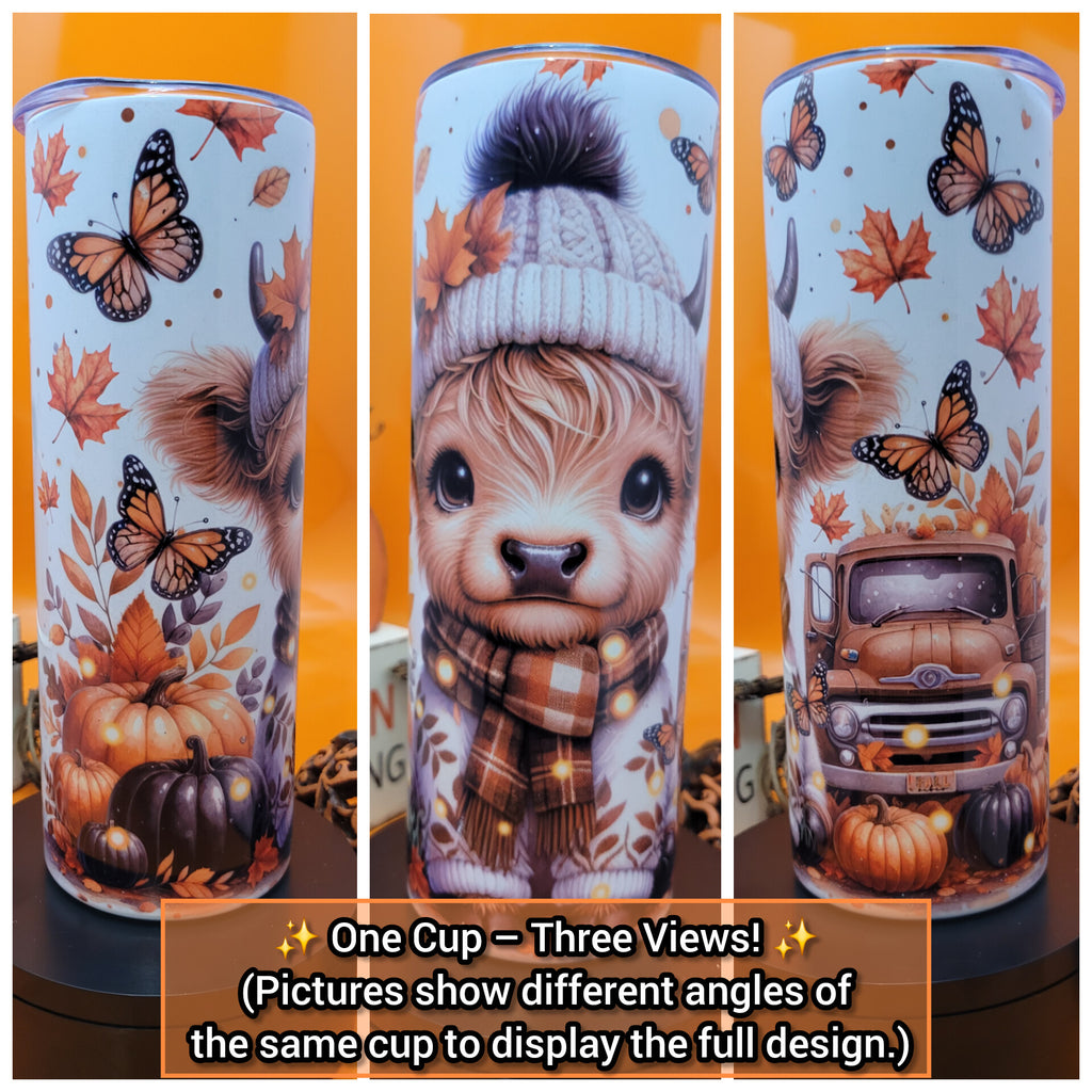 Fall baby cow tumbler-20oz