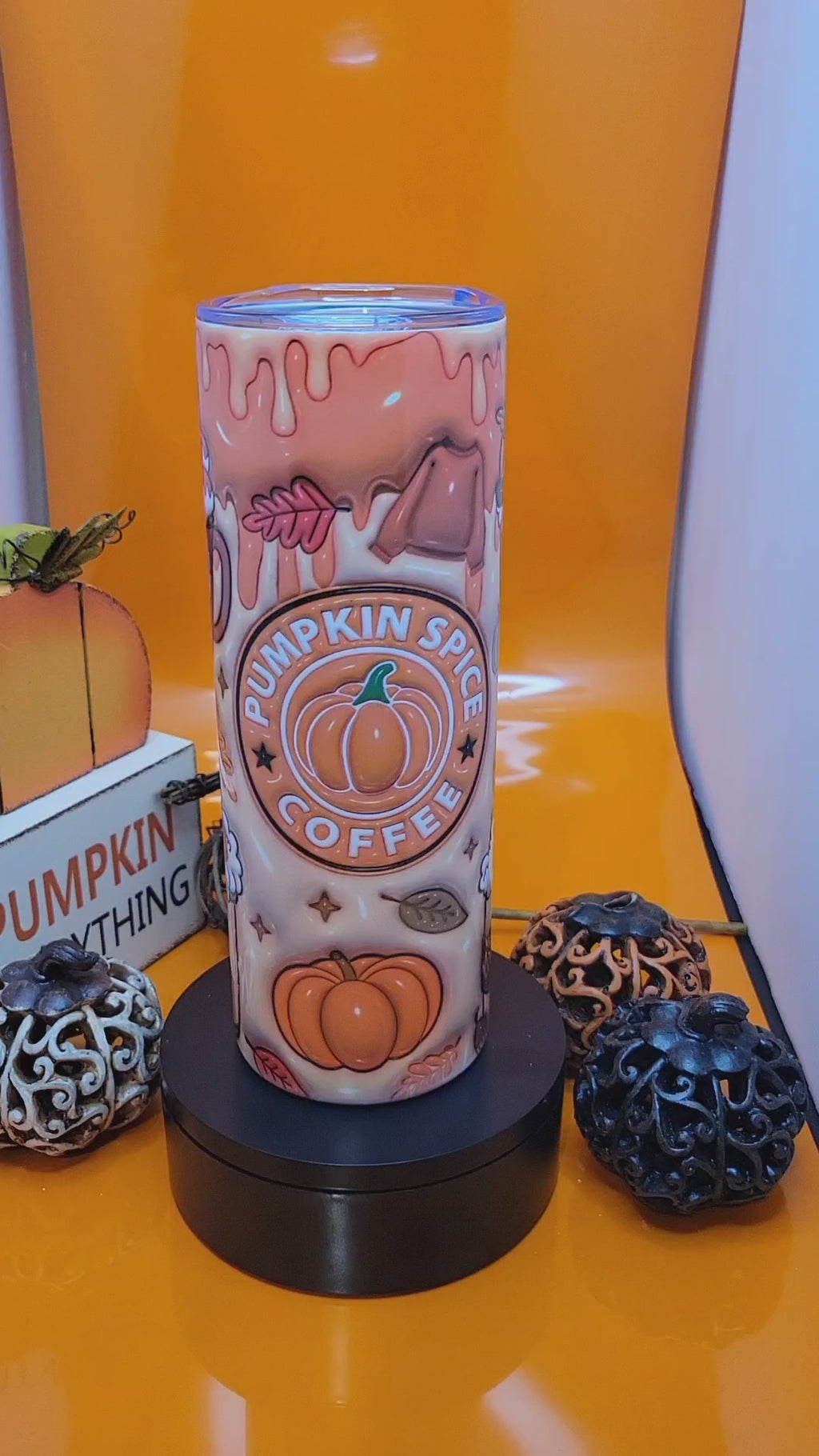 20oz Pumpkin spice coffee style tumbler