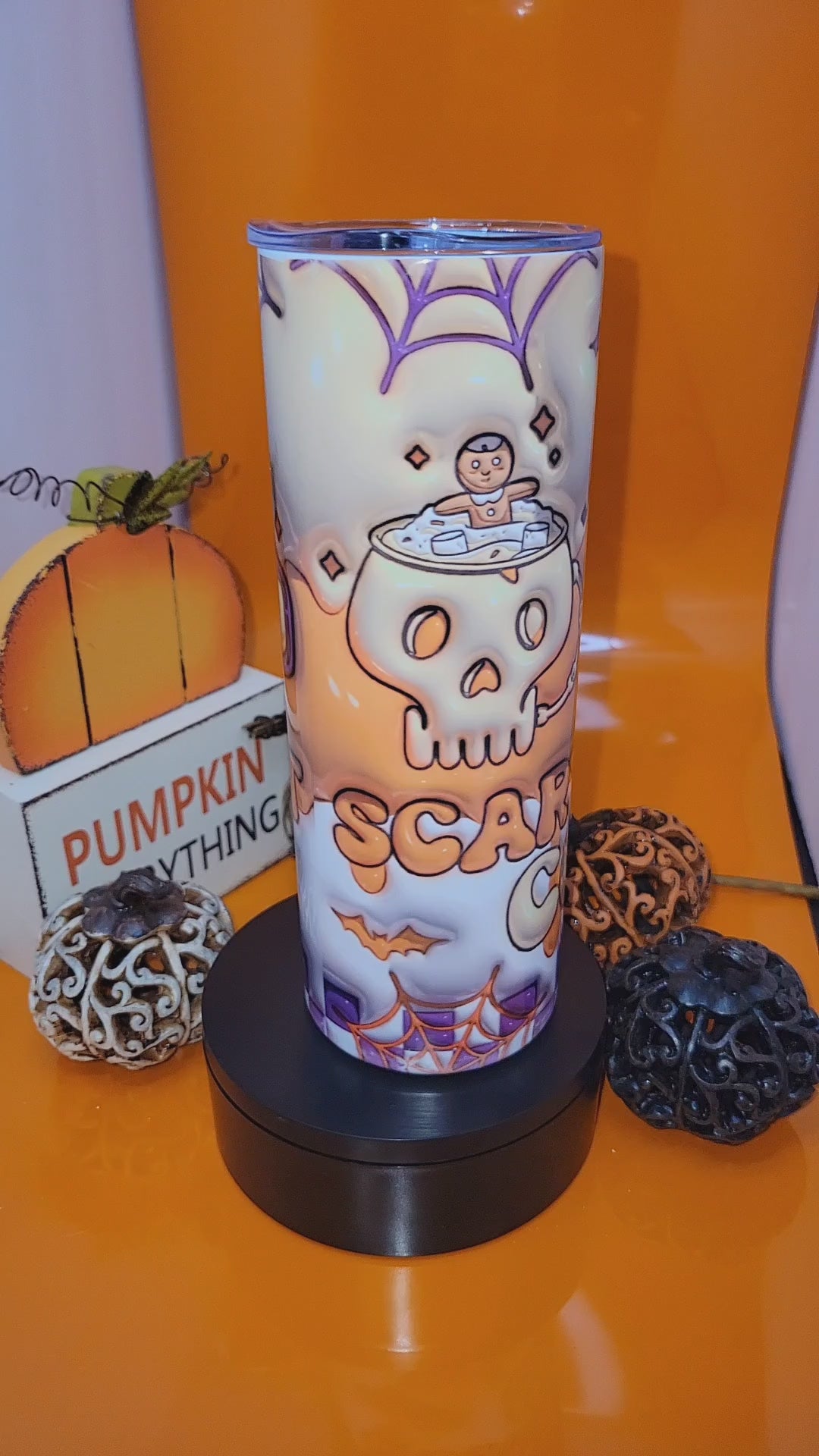 Scary till i get coffee theme tumbler-20oz